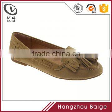 2016 New design Suede flat shoes for women China shoe factory