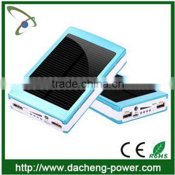 Hiqh capacity solar charger 30000mAH power charger with dual usb and bright torch