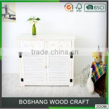 2016 Chinese Antique Living Room White Wooden Cabinet