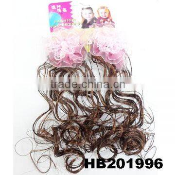 cute baby kids human hair wig with silk flower