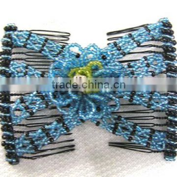 Hot-Sale fashion abstract design pair of metal hair comb,twin hair combs-BBF09024