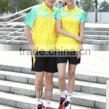 In stock badminton team jersey,badminton polo shirts and short,cheap volleyball jersey