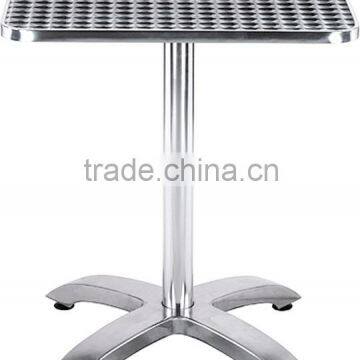 Square aluminum folding table