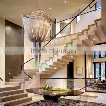 frameless tempered glass railings by standoffs side installation glass balustrades for staircase