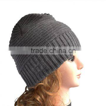 Wholesale Mens Knit Long Beanie Hat/Knit Hat/Winter Hat With Headphone