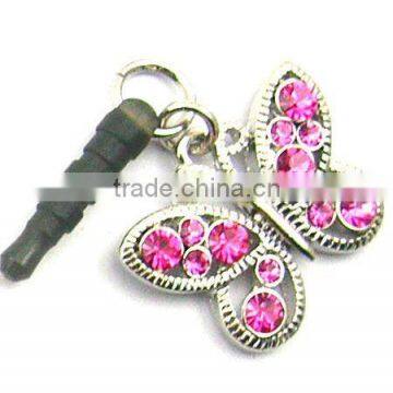 Earphone plug // Bling Natual// Butterfly