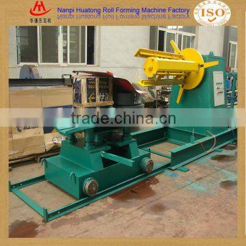 5T Automatic steel coil uncoiler with coil car