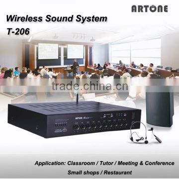 ARTONE T-206 60wx2 usb fm bluetooth amplifier wireless classroom microphones for teacher