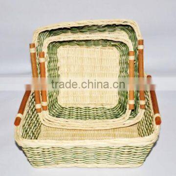 Vietnam rattan factory square wicker basket