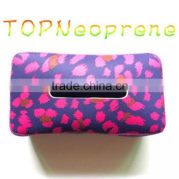 Neoprene Rectangular Hand Wash Paper Tissue Box Holder Case