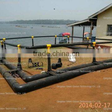 HDPE floating net cage farms