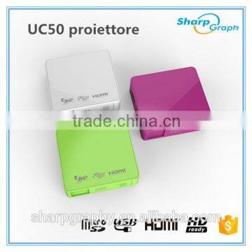 In Stock!!!UNIC Cheap and High Quality Mini DLP Short Focal HD Projector Micro USB Projectors for Laptop photo-6