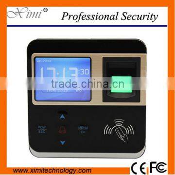 Linux system biometric time attendance 13.56MHz card color screen door lock fingerprint access control