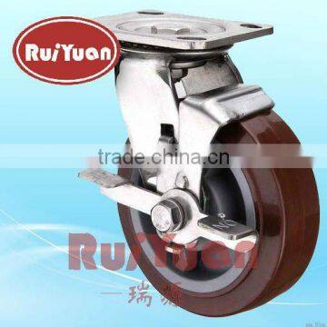 Heavy Duty Side Brake Stainless Steel Caster Wheels