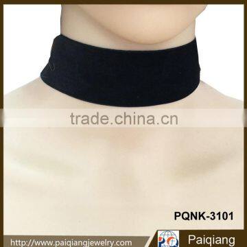 New fashion jewelry wide black velvet choker necklace for women