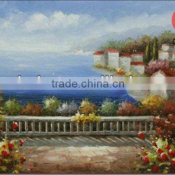 Beautiful tuscany landscape oil painting with frames