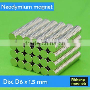 Neodymium disc magnet D6x1.5mm cheap magnet