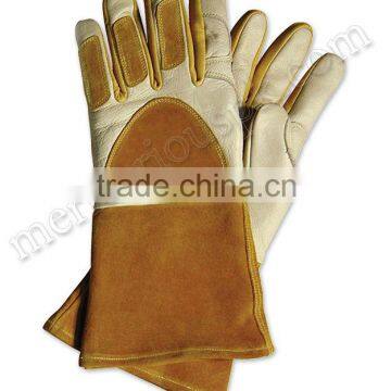 Brown Leather Safety Welding Gloves