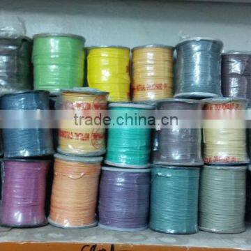 waxed cotton cords in 100 meter rolls available in assorted colours and sizes