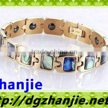 Bio Magnetic Gorgeous Titanium Bracelet with Color shells #11005