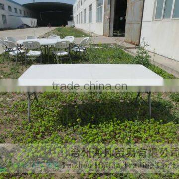 Durable 152cm Plastic Folding Dining Table and Chair for Restaurant/high Quality Adjustable Plastic Dining Table photo-6