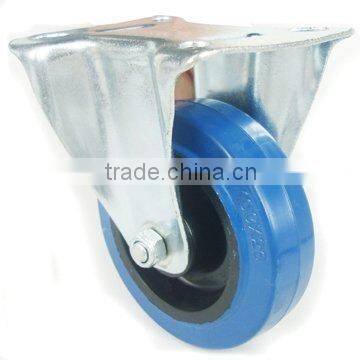 blue elastic rubber caster