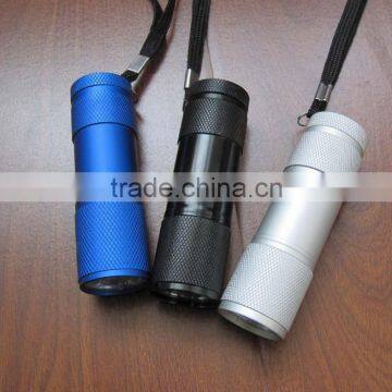 9 led aluminum led flashlight