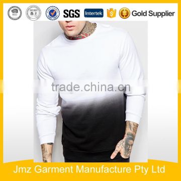 men cotton custom sweatshirt men fashion sweatshirt dip dye sweatshirt for men