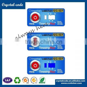 Customized PVC removable temperature change label