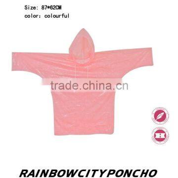 kids PE raincoat rain cape poncho