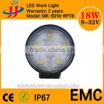 led work light 18w led work lamp for offroad Truck jeep SUV