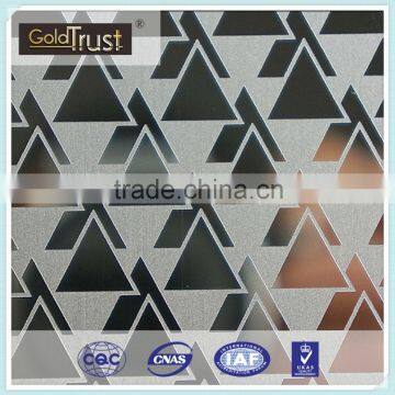 Best Selling Products 0.3-3mm Thick Mirror etched stainless steel sheet for elevator