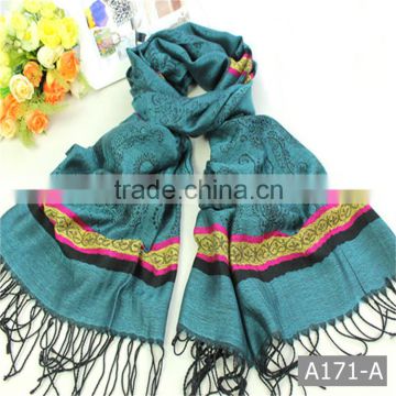 A171 Long new style medium cheep and fashion infinity polyester woven scarf