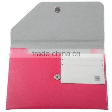 2-Tone PU Leather Envelope Sleeve Pouch for Tablet With Card Holders