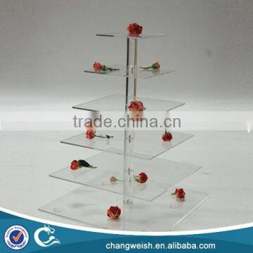 clear acrylic cake display stand rotating