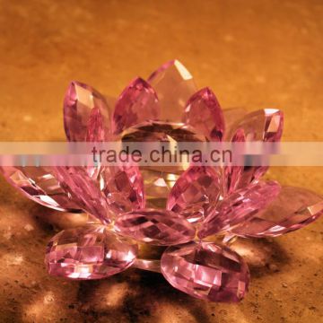 Beautiful Promotional Crystal Lotus Flower For Holiday Decoration