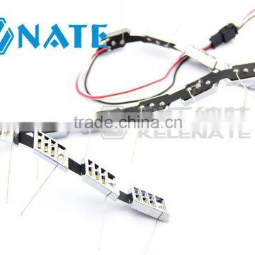 high power led light Dual Color Flexible Led Headlight Strip with Aluminum led smd