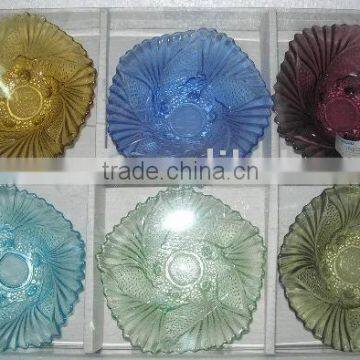 GLASS PLATE WITH COLOR