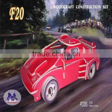 3D Wooden Puzzle - F 20 Model - Wood Craft - Self Construction Kit