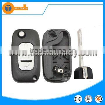 car key cover with battery place blank key shell with 307 uncut blade flip key cover for Peugeot 206 307 405