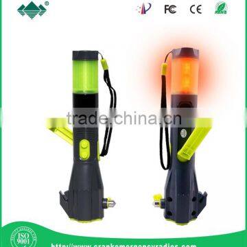 High power rechargeable led flashlight with security hammer