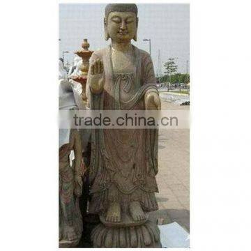 Imitation Antique Marble Standing Tall Buddha Statue