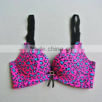 Sexy women underwear Leopard one piece bra