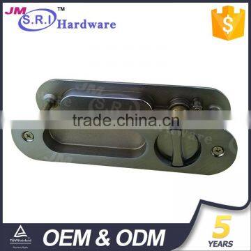 European Style Hotel Oval Zinc Alloy Glass Sliding Door Lock photo-3