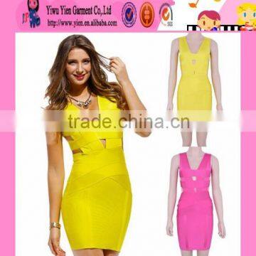 2015 latest design sexy ladies club bandage dress USA charming girl cheaper bandage dress size xl