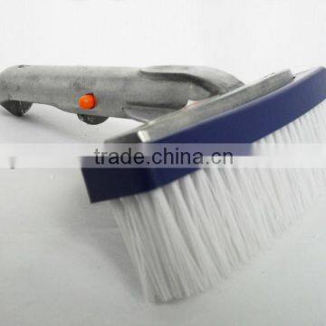 Spa bathtub pool scrub brush with EZ clip Aluminum handle