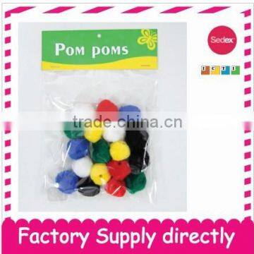 Colorful Plush Pom Poms Dia 3.5cm- DIY crafts accessory for Kids