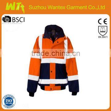 High visibility Fire resistant reflective safety jacket 100% cotton reflective jacket comply with EN20471