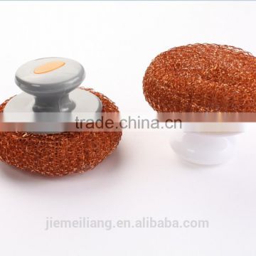 Kitchen Cleaning Using Copper Coated Wire Ball Metal Mesh Scrubber