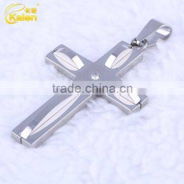 626 Silver Color 316 Stainless Steel Cross Pendant Jewelry photo-6